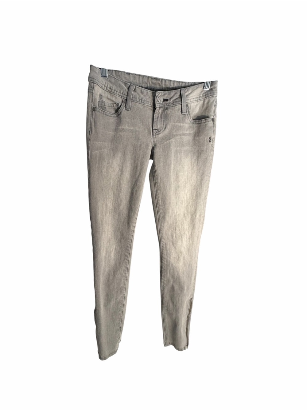 Genetic Denim The James Women's Slim Fit Grey Zippered Ankle Jeans Sz 25